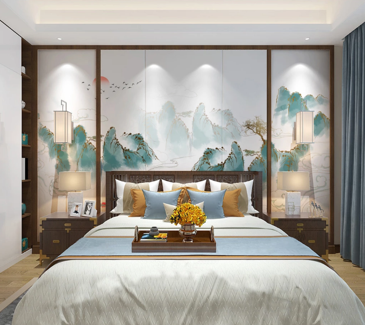 3D Green Mountain WC2533 Wall Murals