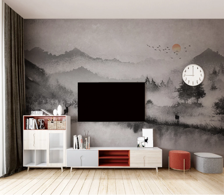 3D Black Tree WC2455 Wall Murals