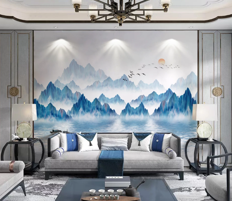 3D Mountain Range WC2434 Wall Murals