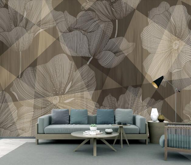 3D Flower Pattern WC2762 Wall Murals