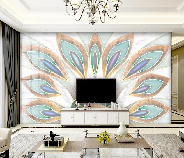 3D Flower Leaf WC2580 Wall Murals