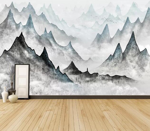 3D Misty Canyon WC2112 Wall Murals