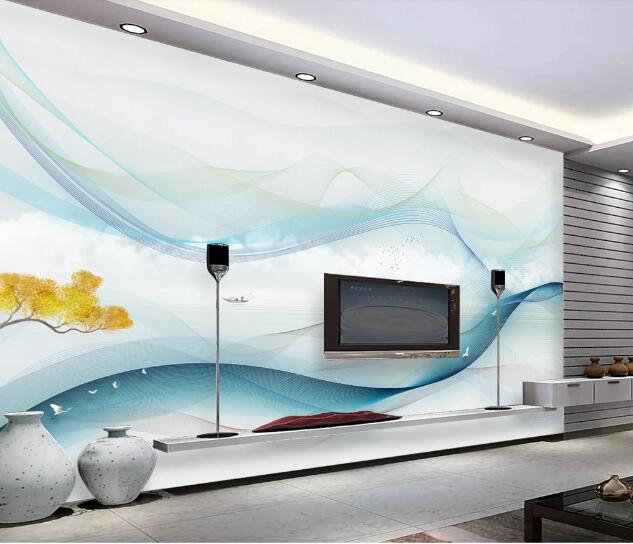 3D Golden Tree WC2094 Wall Murals