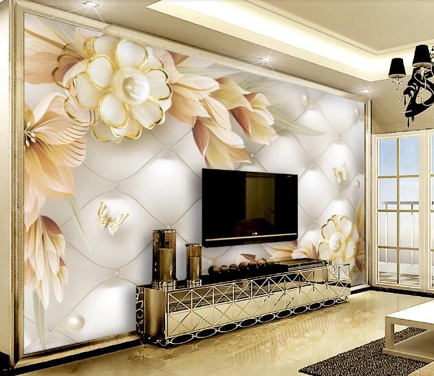 3D Flower Butterfly WC1593 Wall Murals