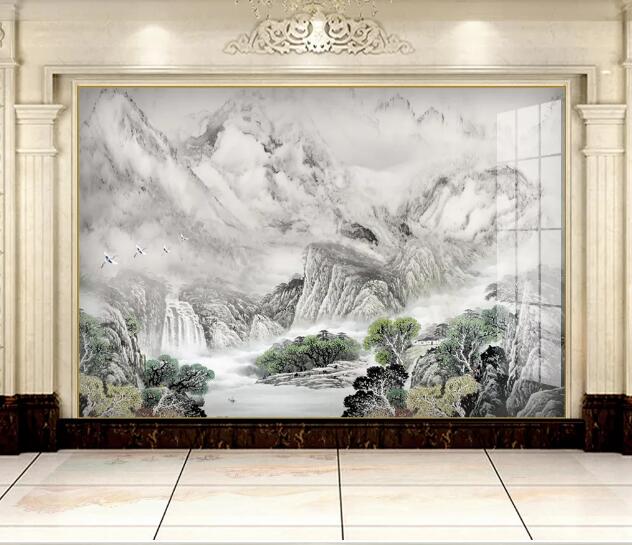 3D Woods Mountains WC1571 Wall Murals