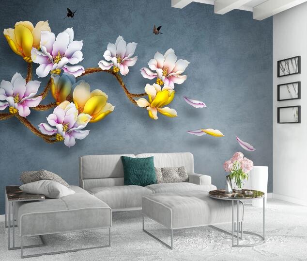 3D Peony Petals WC1350 Wall Murals