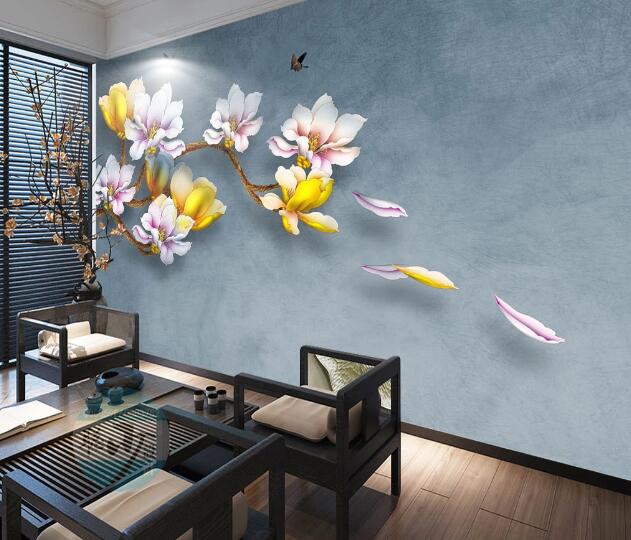 3D Peony Petals WC1350 Wall Murals