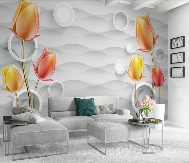 3D Gradient Rose WC1287 Wall Murals