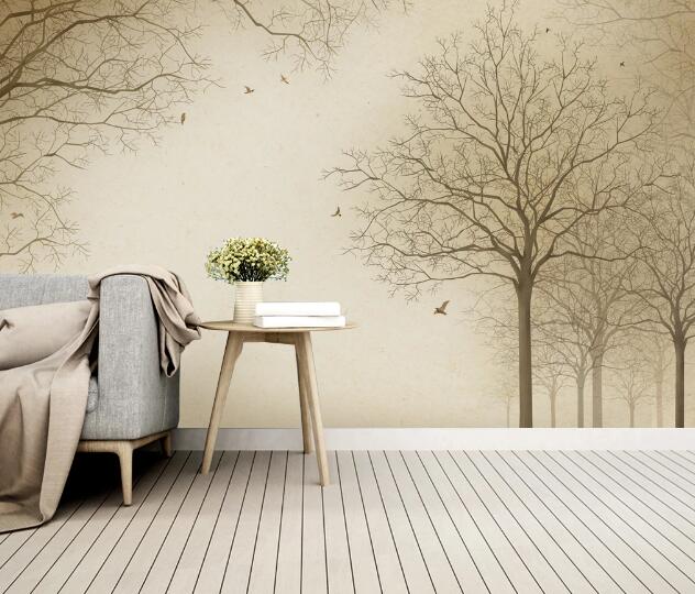 3D Dry Forest WC1250 Wall Murals