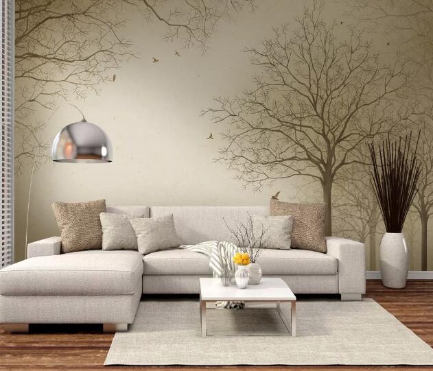 3D Dry Forest WC1250 Wall Murals