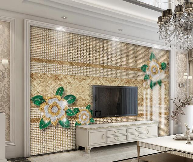 3D Leaf Jewelry WC1241 Wall Murals