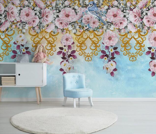 3D Lush Flower WC1048 Wall Murals