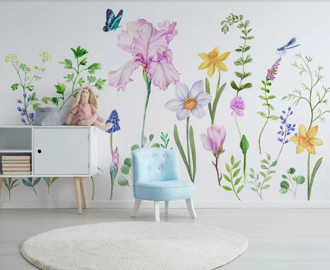 3D Flowers Open WC1040 Wall Murals