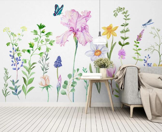 3D Flowers Open WC1040 Wall Murals