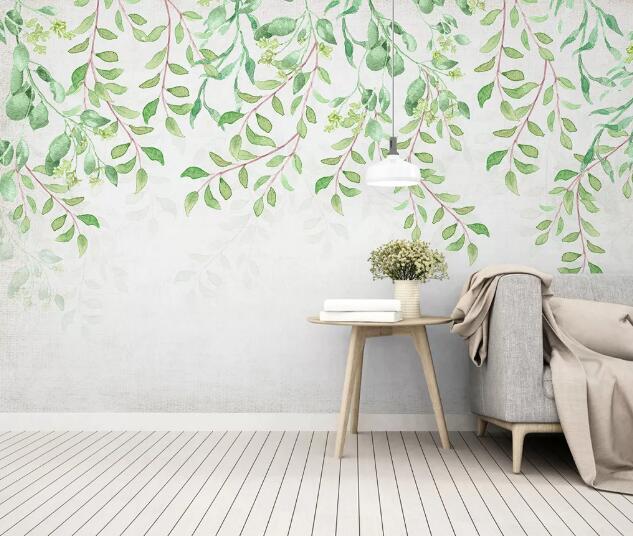 3D Willow Leaves WC1022 Wall Murals