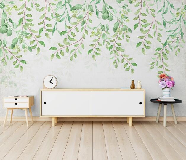 3D Willow Leaves WC1022 Wall Murals