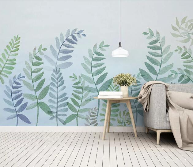 3D Swaying Leaves WC1007 Wall Murals