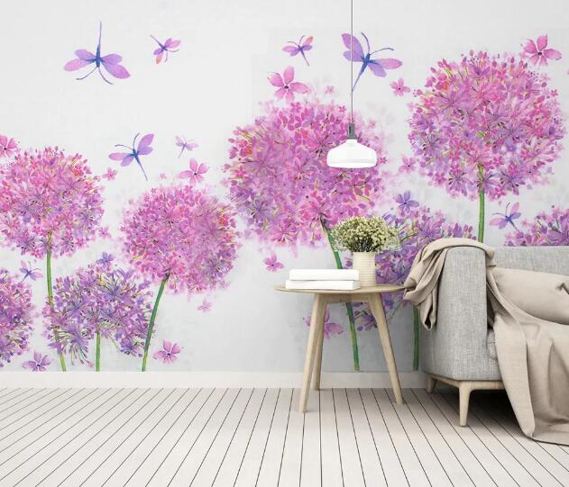 3D Bouquet Butterfly WC986 Wall Murals