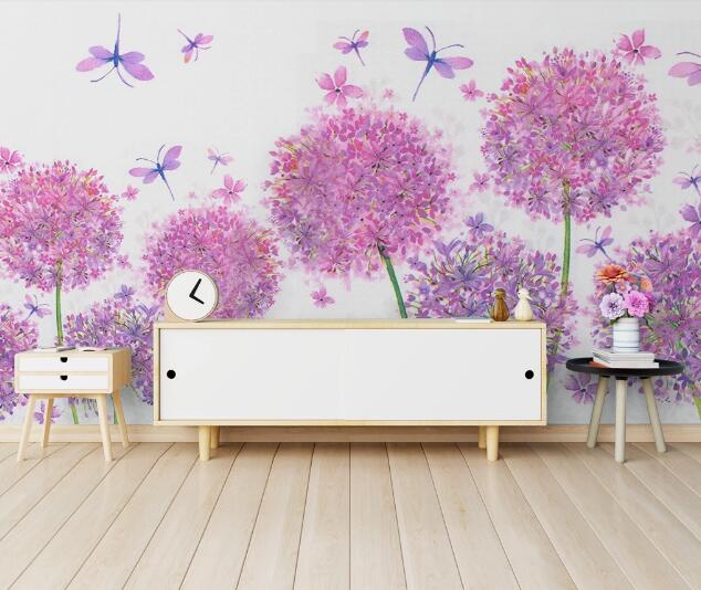 3D Bouquet Butterfly WC986 Wall Murals