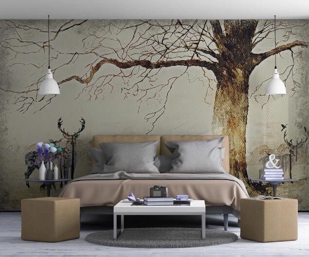 3D Tree Chair WC957 Wall Murals