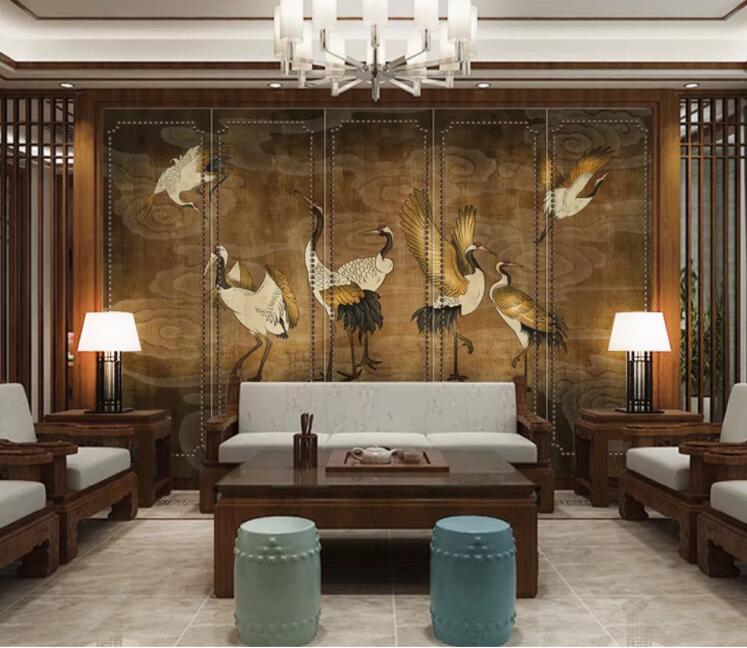 3D Winged Crane WC2768 Wall Murals