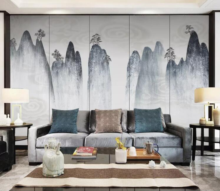 3D Cliff Tree WC2685 Wall Murals