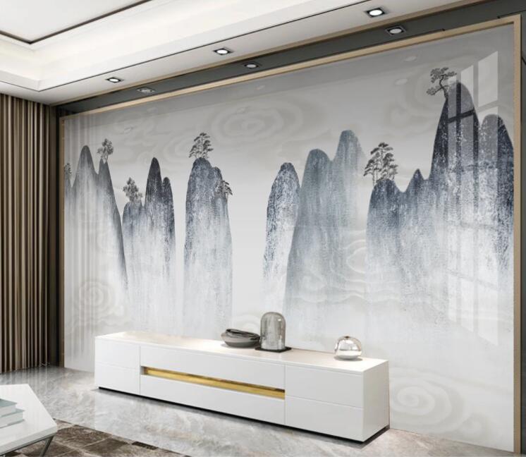 3D Cliff Tree WC2685 Wall Murals