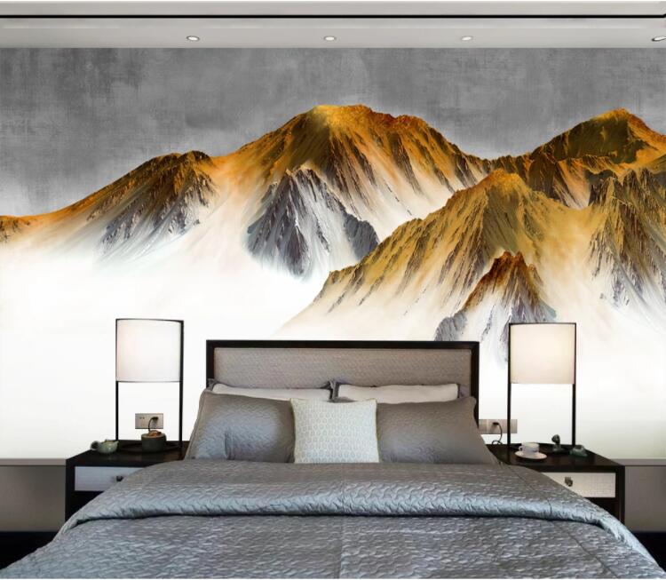 3D Yellow Mountain WC2483 Wall Murals