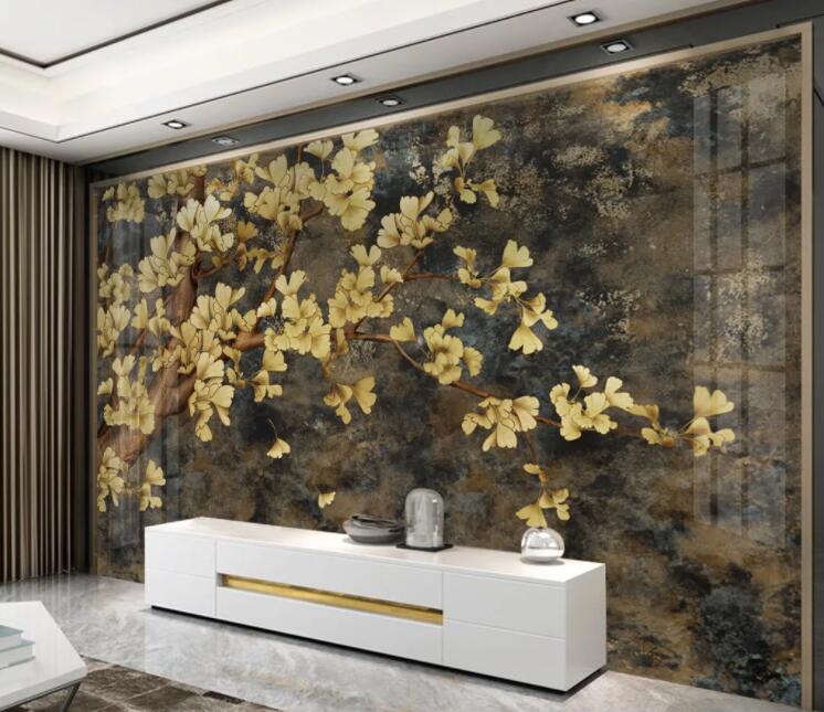 3D White Leaf Tree WC2325 Wall Murals