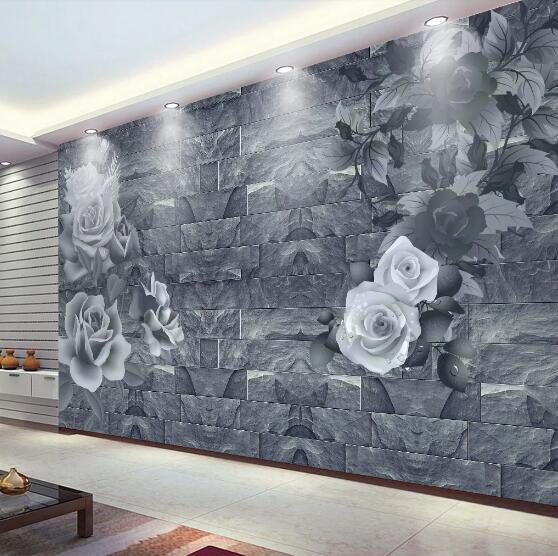 3D Black Rose WC226 Wall Murals