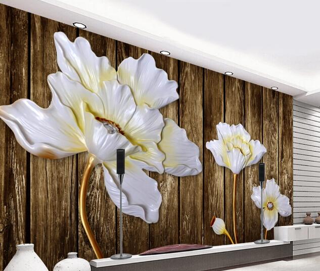 3D White Lotus WC1006 Wall Murals