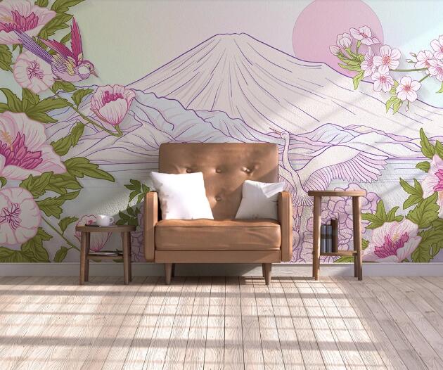 3D Peach Blossom WC1293 Wall Murals