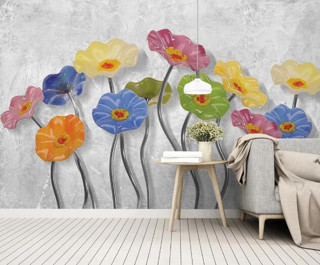 3D Color Flower WC1262 Wall Murals