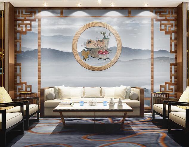 3D Mountain Stones WC1823 Wall Murals