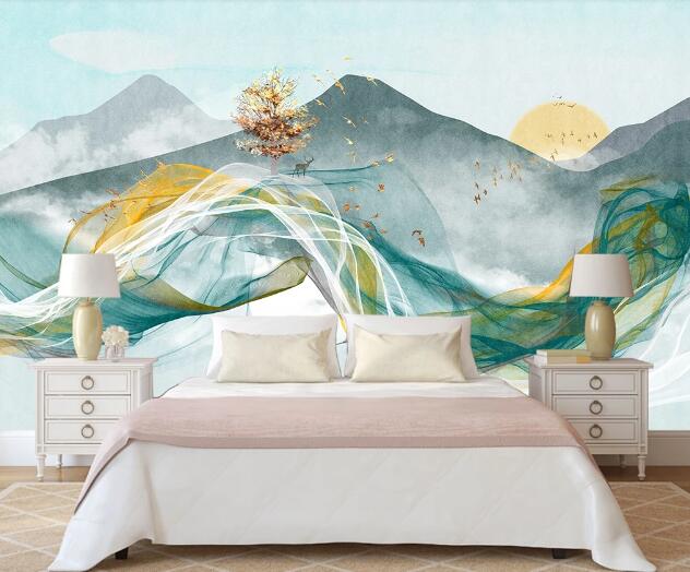 3D Hillside Tree WC2288 Wall Murals