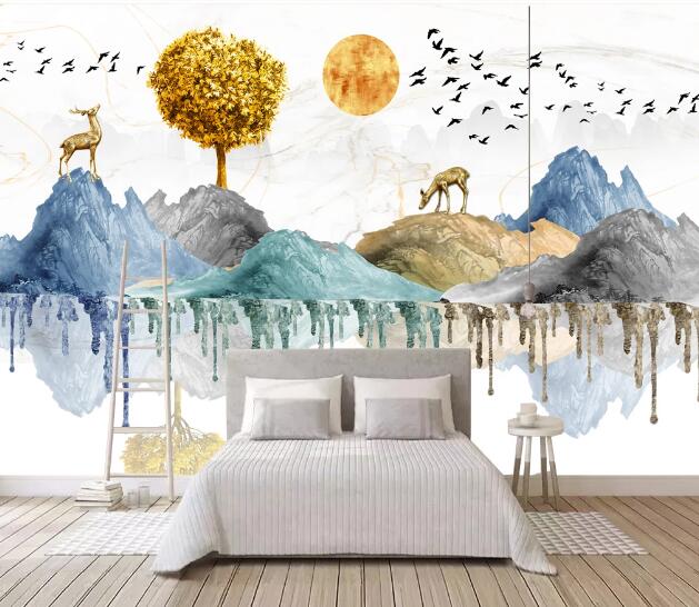 3D Color Hillside WC2290 Wall Murals