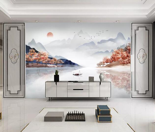 3D Maple Lake WC1847 Wall Murals