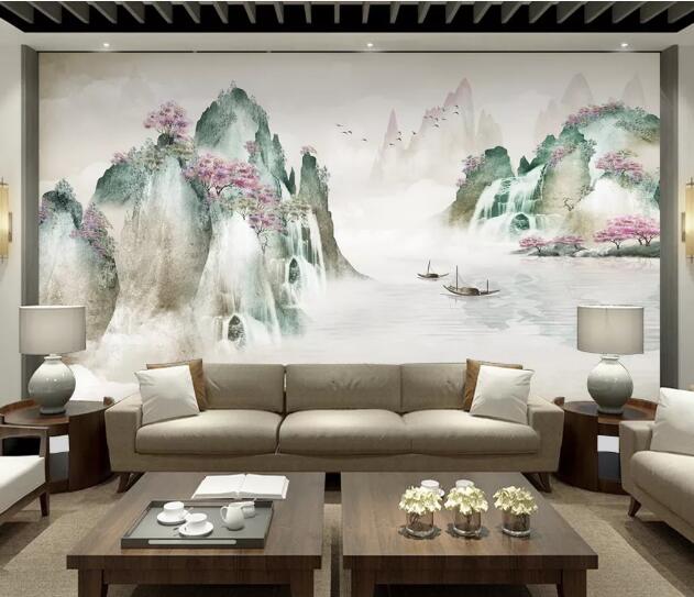 3D Peach Blossom WC1656 Wall Murals