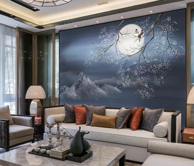 3D Moon Valley WC1600 Wall Murals