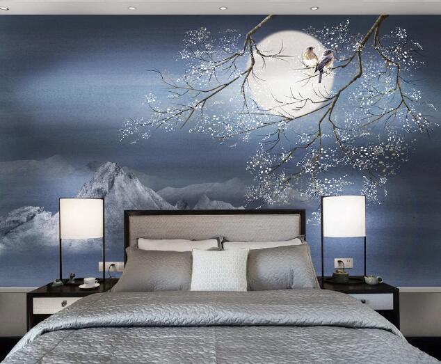 3D Moon Valley WC1600 Wall Murals