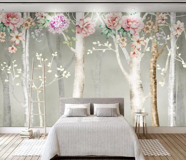 3D Forest Peony WC1524 Wall Murals