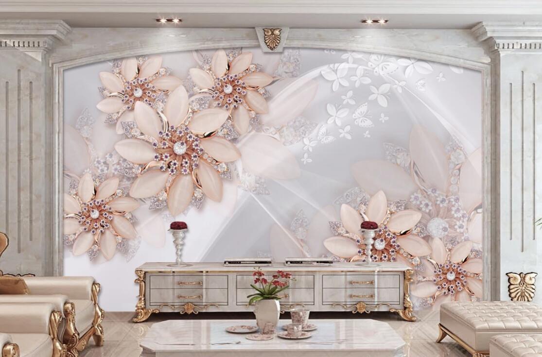 3D Flower Gem WC289 Wall Murals