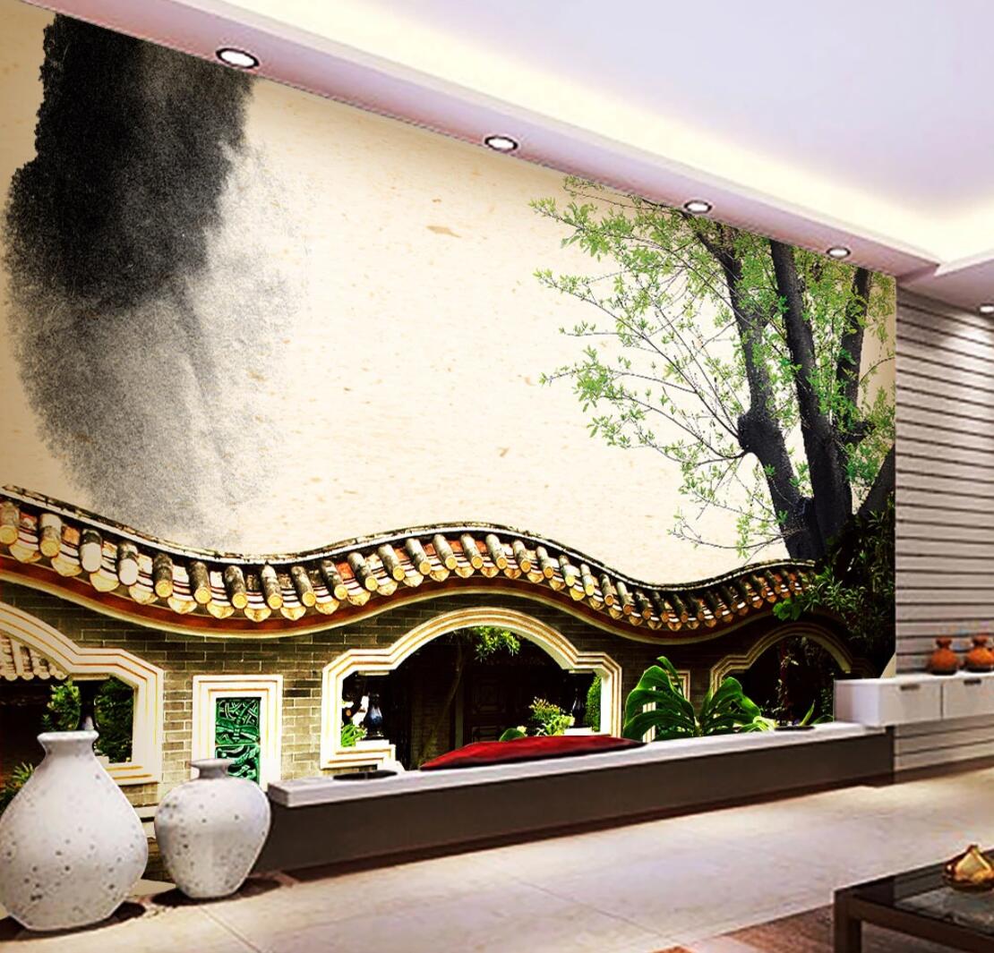 3D Tile House WC133 Wall Murals