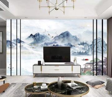 3D Deep Blue Wonderland Landscape 1708 Wall Murals