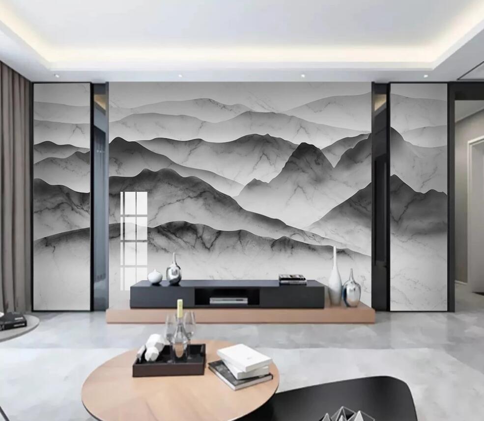 3D The Deep Black Mountains 1647 Wall Murals