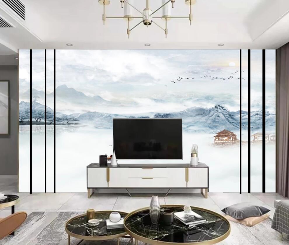 3D Elegant And Distant Landscape 1587 Wall Murals