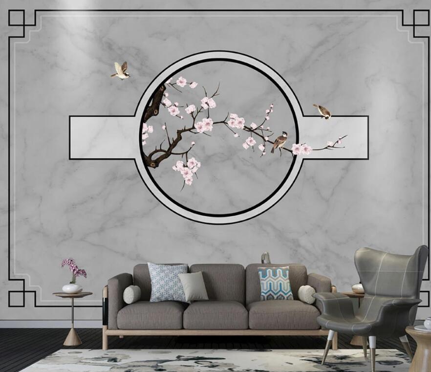 3D Classical Plum Branch 1520 Wall Murals