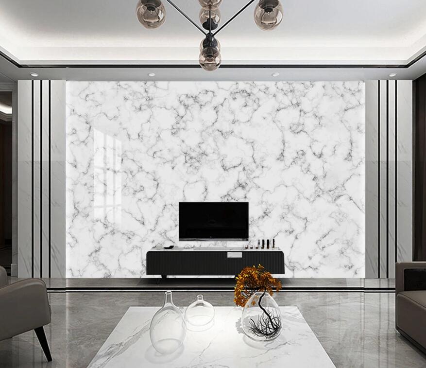 3D Simple White And Curvy Heavy Black 1485 Wall Murals