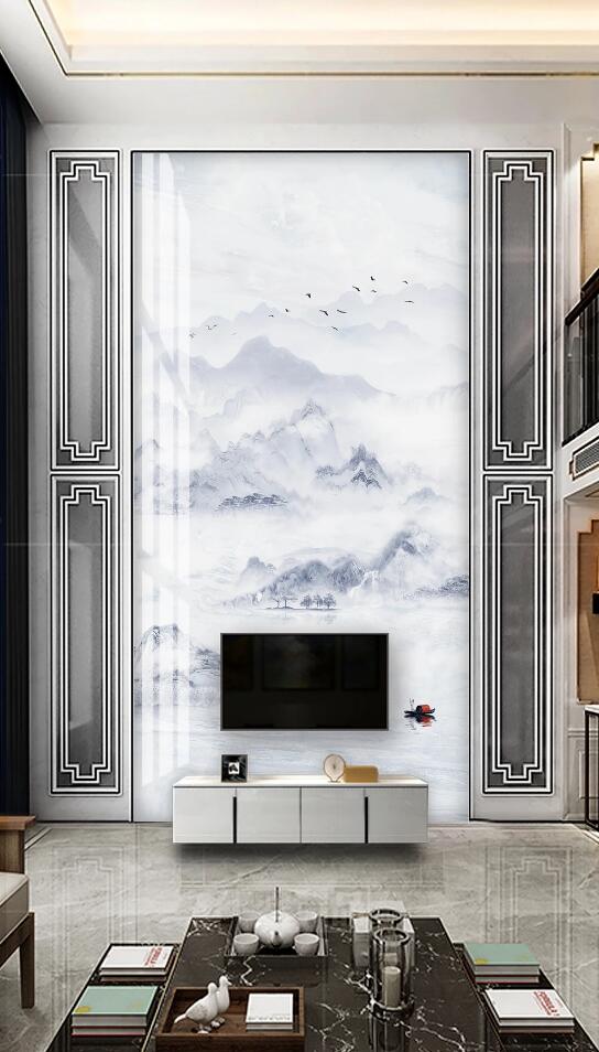 3D Mountains Gradually Appearing 1752 Wall Murals