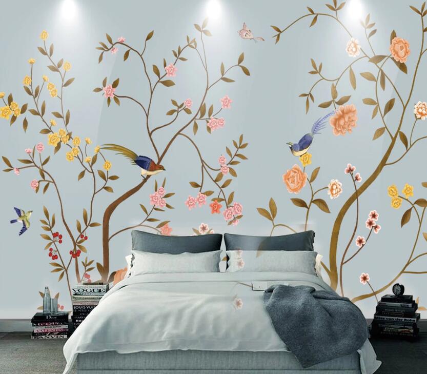 3D Little Flowers In Spring 1858 Wall Murals